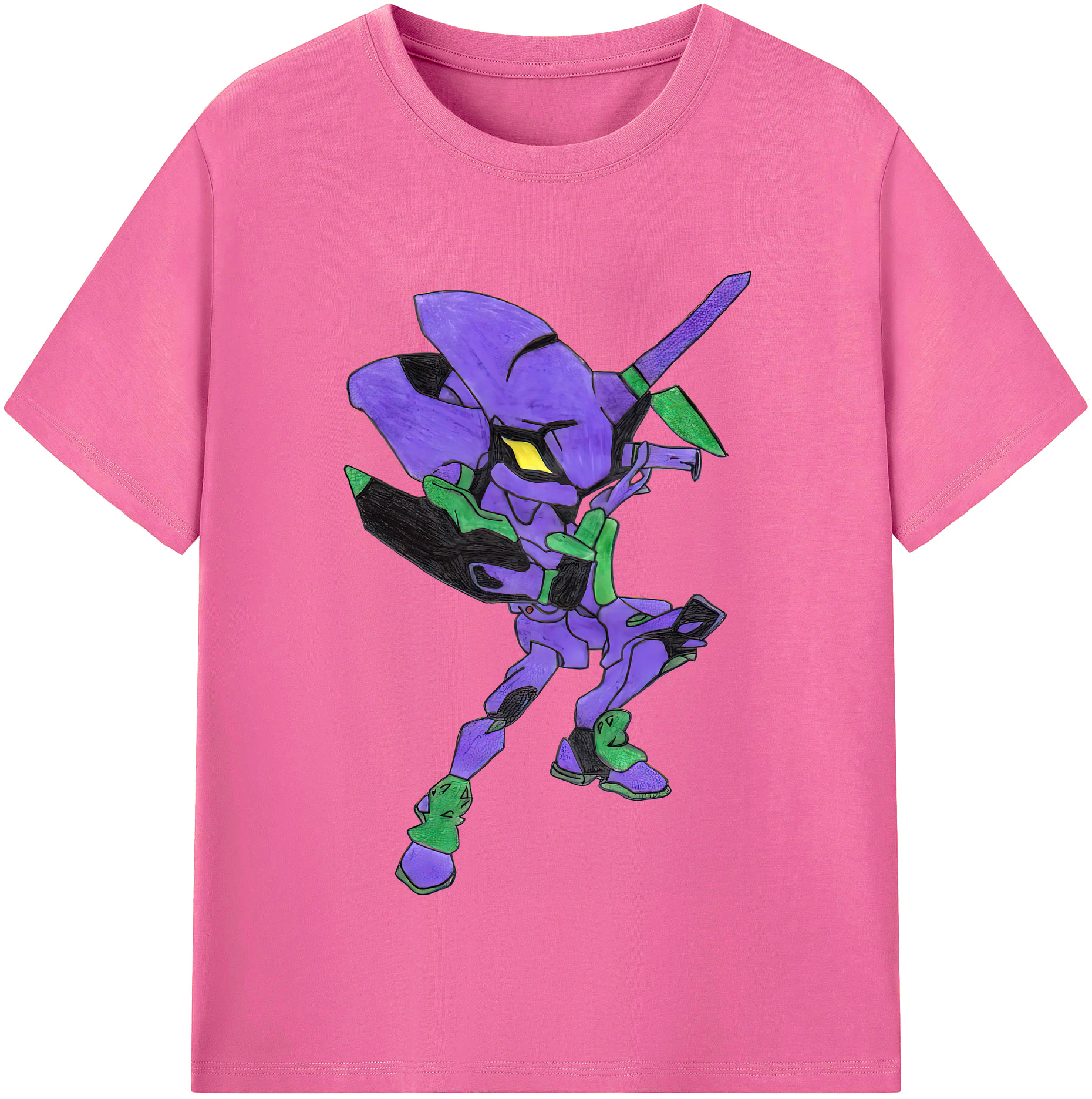（画像用） EVA 新世紀エヴァンゲリオン レディースカジュアルプリントTシャツ（綿100％）